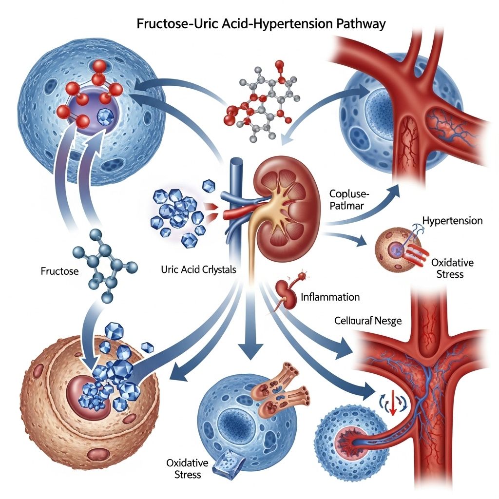 A look at how sugar metabolism impairs vessel function and elevates blood pressure.