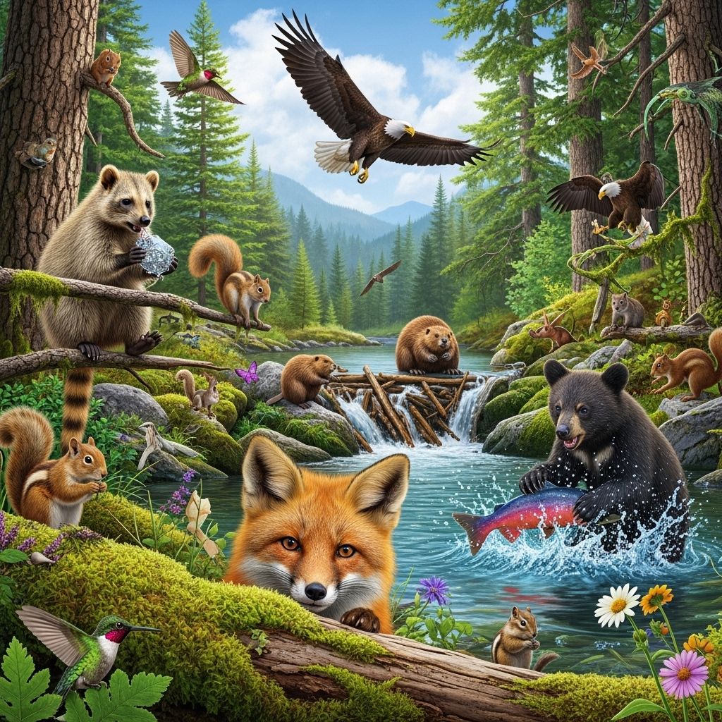 Discover remarkable facts and quirky behaviors of North America’s charismatic wildlife, from elusive bobcats to industrious raccoons.