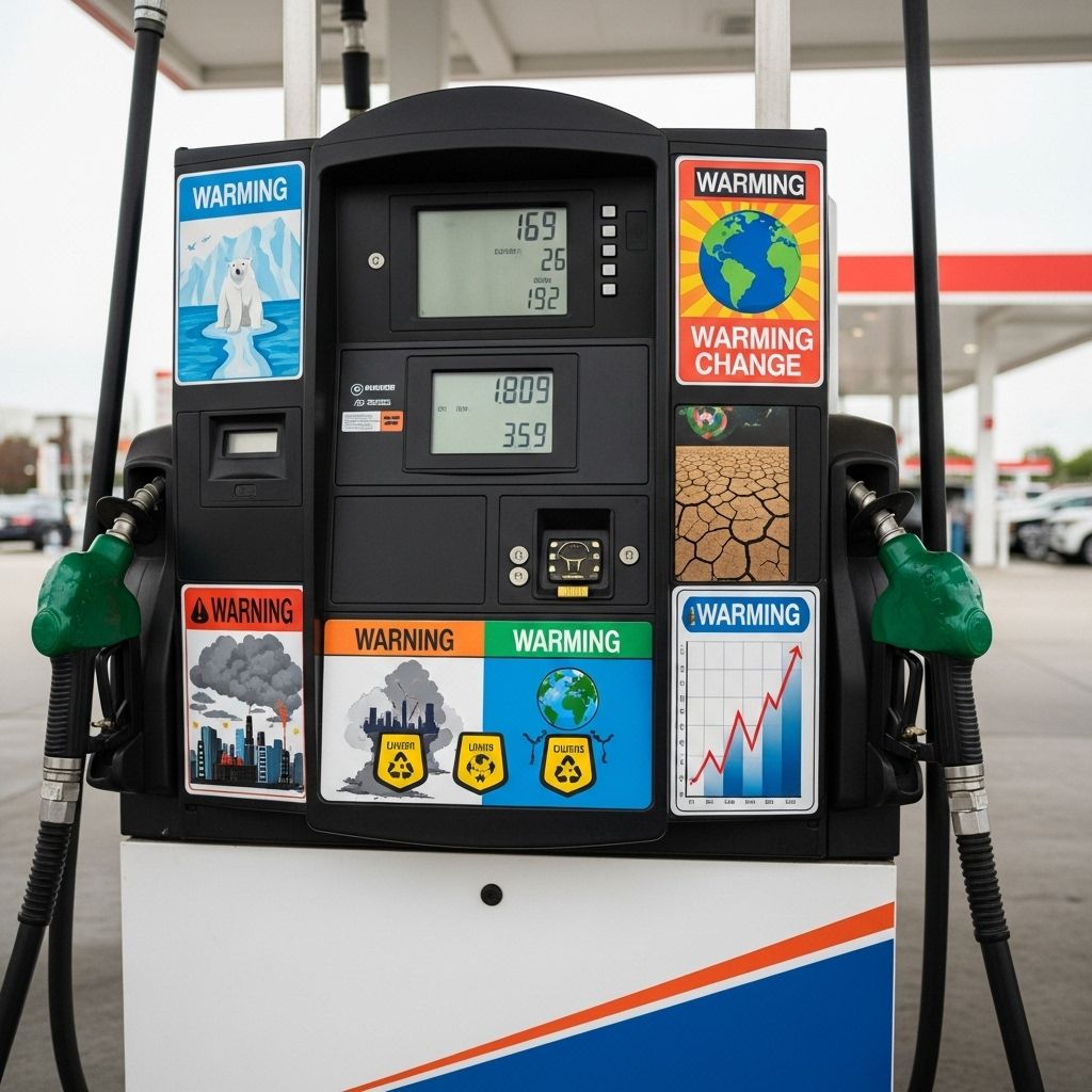 Gas Pump Warming Labels: Driving Climate Awareness and Policy Change Why climate warning labels at gas stations could be a key tool to shift attitudes, behaviors, and support for sustainable transportation policies.