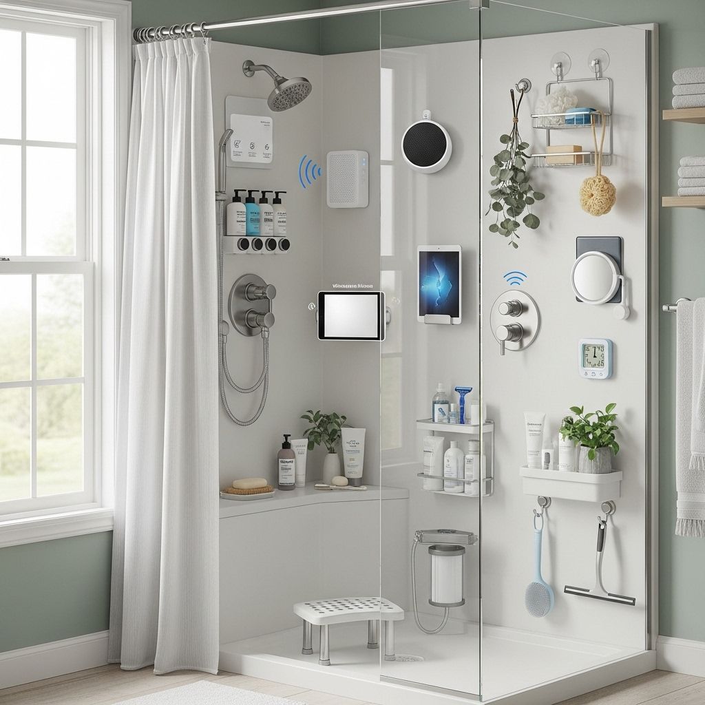 Maximize your shower time and bathroom space with these brilliant and practical hacks for skincare, storage, and self-care.