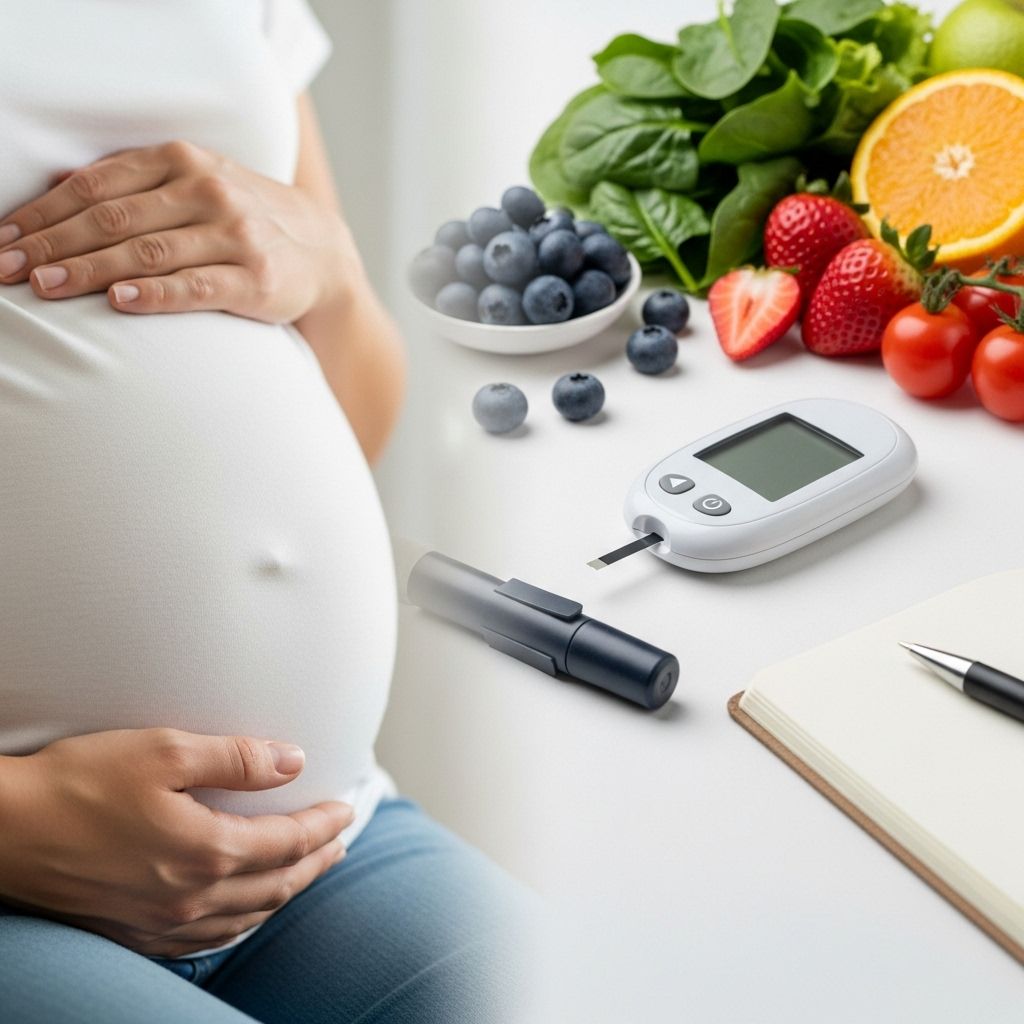 Comprehensive guide to gestational diabetes, covering symptoms, causes, risks, diagnosis, treatment and living well during pregnancy.
