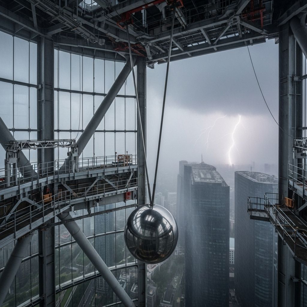 Discover how massive tuned mass dampers shield skyscrapers from typhoons, ensuring occupant safety and building stability through advanced engineering.