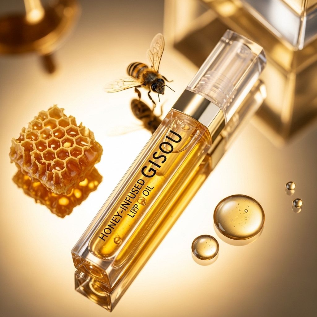 Experience the nurturing power of honey with Gisou's lip oil—hydrating, glossy, and always kissable.