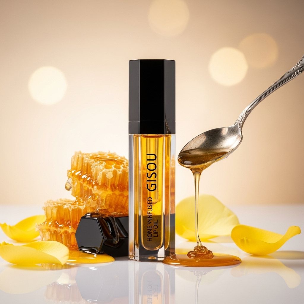 Experience the nurturing power of honey with Gisou's lip oil—hydrating, glossy, and always kissable.