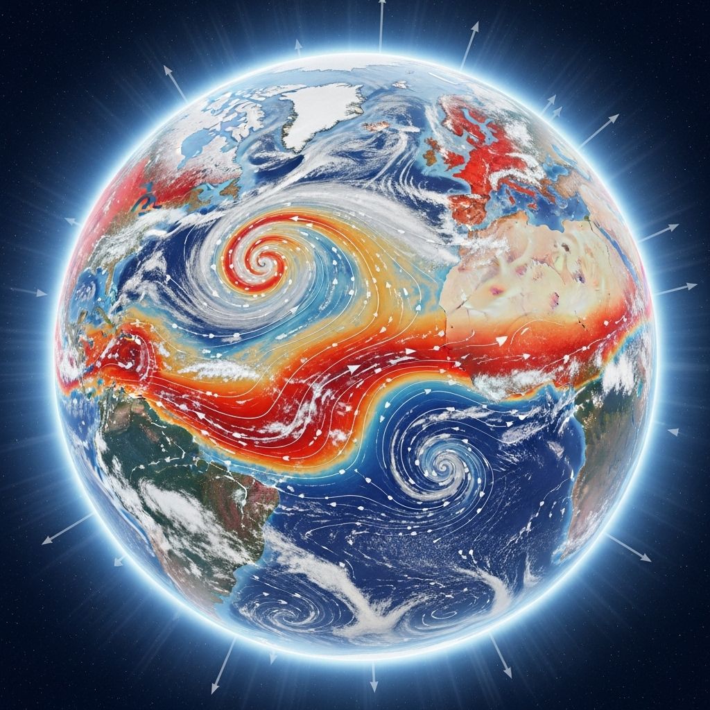 How rising global temperatures drive El Niño, La Niña, monsoons, hurricanes, and other major climate phenomena.