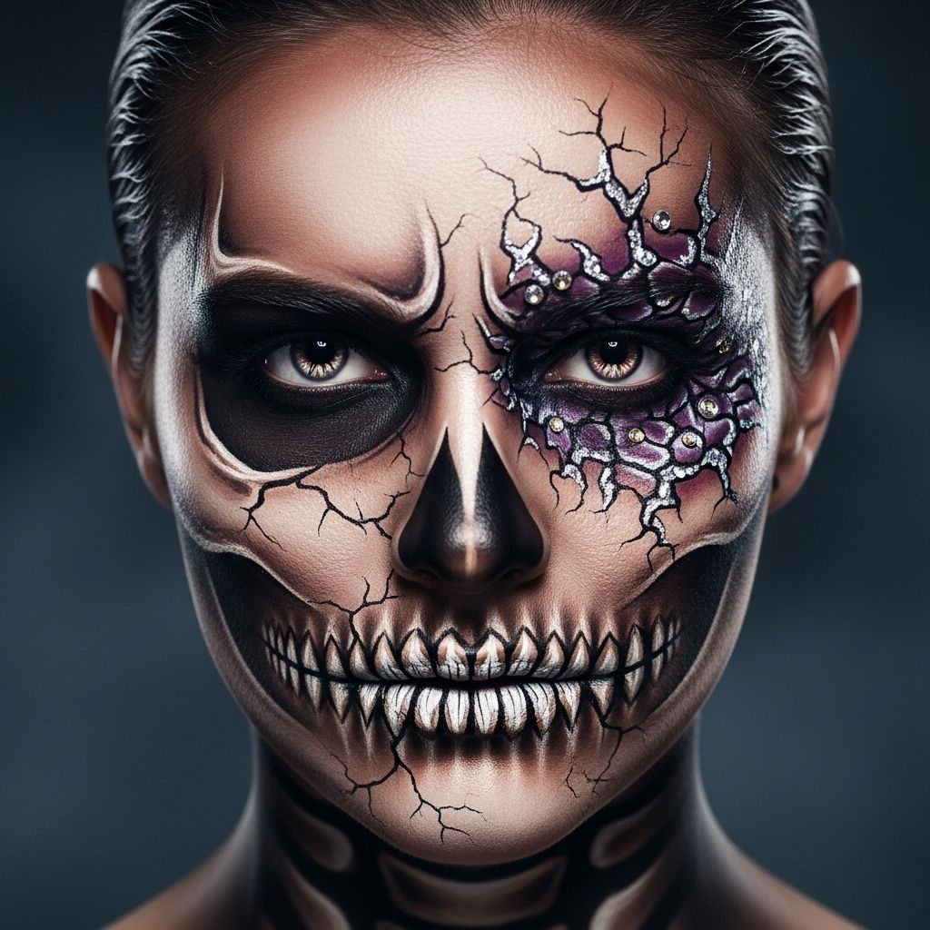 Step up your Halloween game with stunning, artistic skeleton makeup inspired by pro-level looks and creative designs.