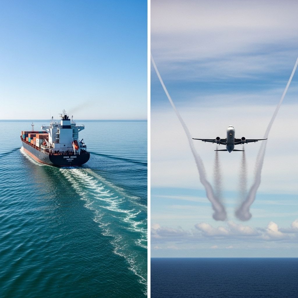 A detailed analysis of the environmental impact and emissions from boats and planes for modern travelers.