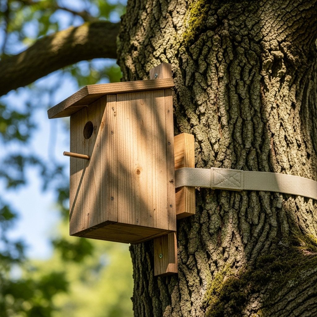 Discover safe, non-invasive methods for mounting birdhouses that protect both trees and backyard wildlife.