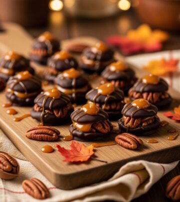 Make irresistibly easy turtle candies celebrating autumn flavors—classic pecans, luscious caramel, and a playful gourmet twist.