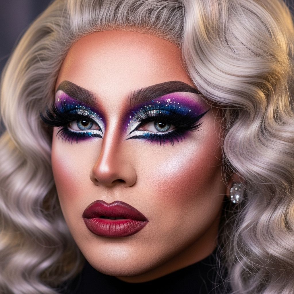 Discover the fierce makeup artistry of Aja and her drag family