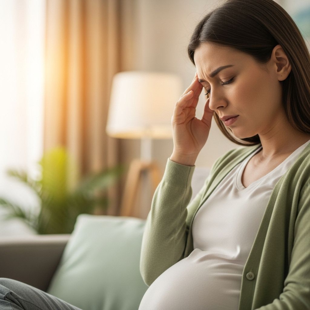 Understand the causes, management, and warning signs of headaches during the first trimester of pregnancy.