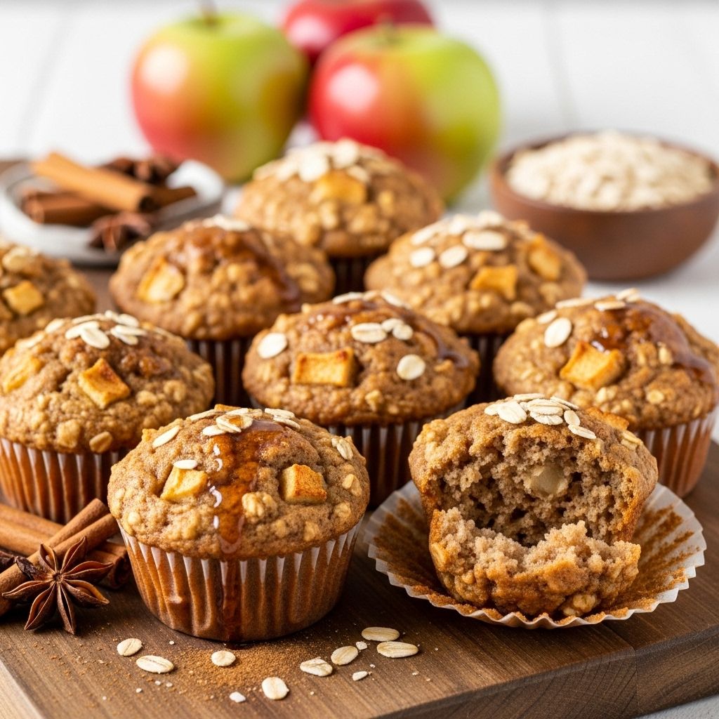 Wholesome, apple-packed oatmeal muffins—easy, nutritious, and perfect for busy mornings or snacks.