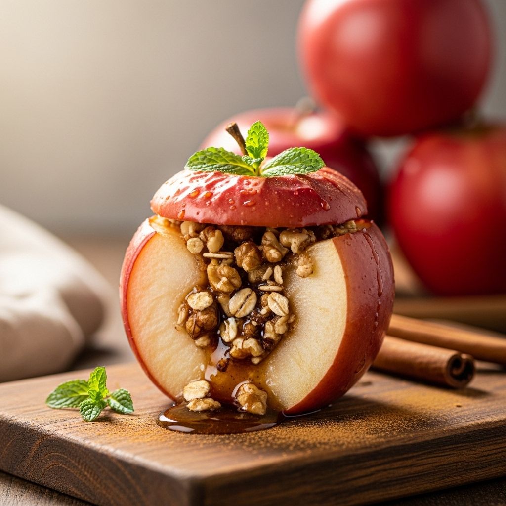 Discover how to make healthy baked apples bursting with flavor using nutritious ingredients, perfect for dessert or a wholesome snack.