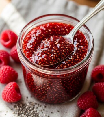 Naturally sweetened, omega-rich raspberry chia jam you can make in minutes—delicious on toast, pancakes, and more.