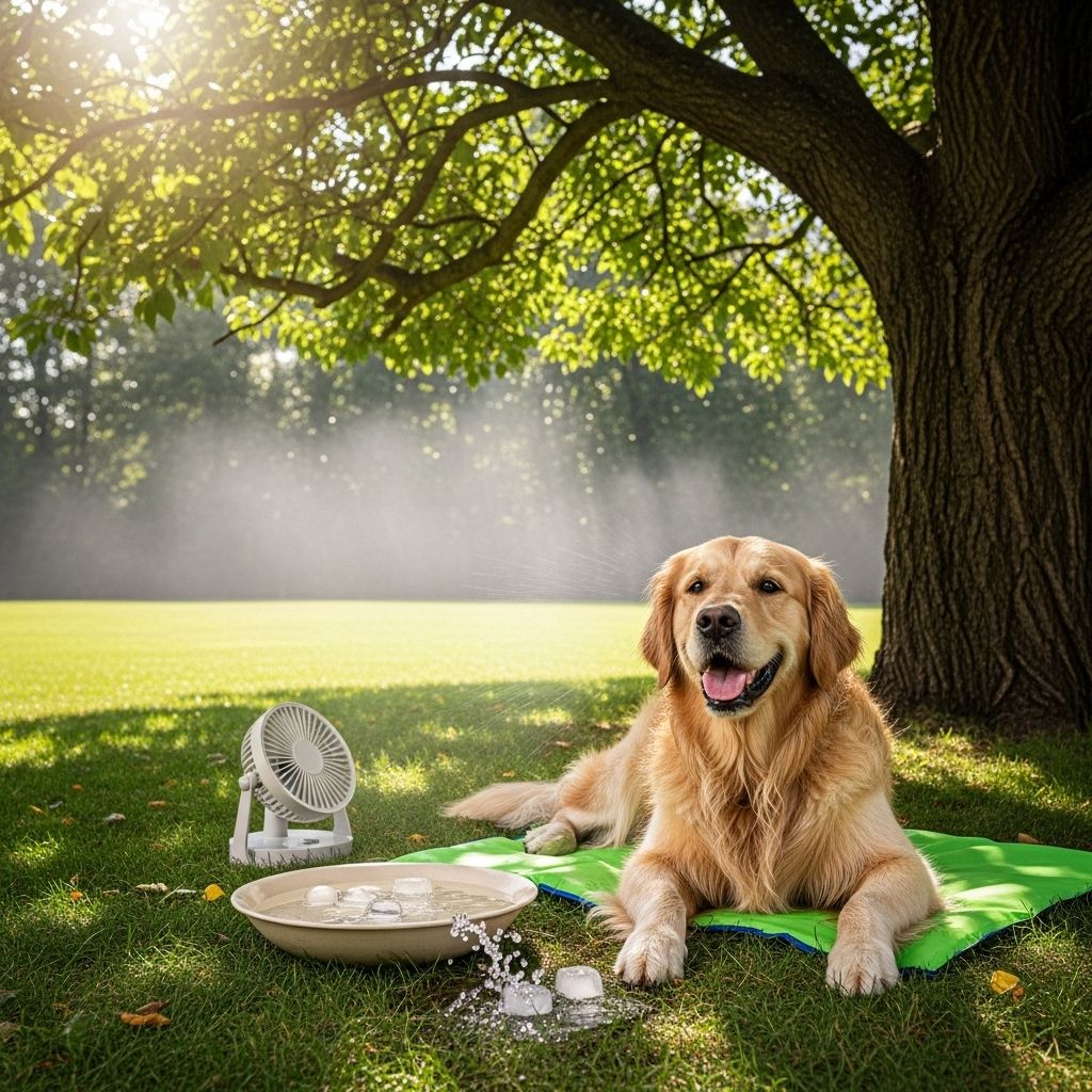 Moistening the belly and paws cools pets without trapping moisture against their fur.