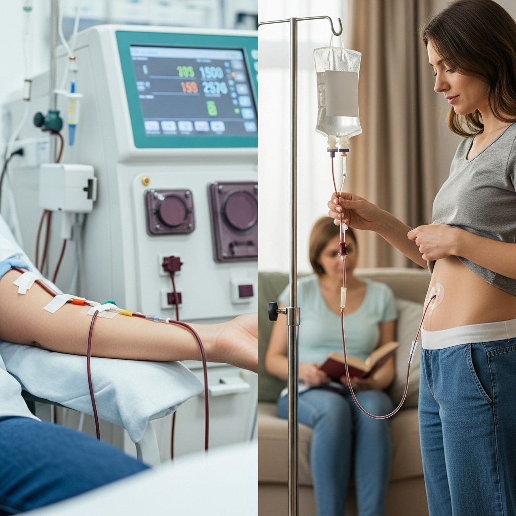 A comprehensive guide to hemodialysis and peritoneal dialysis, comparing procedures, benefits, risks, and how to choose the right treatment.
