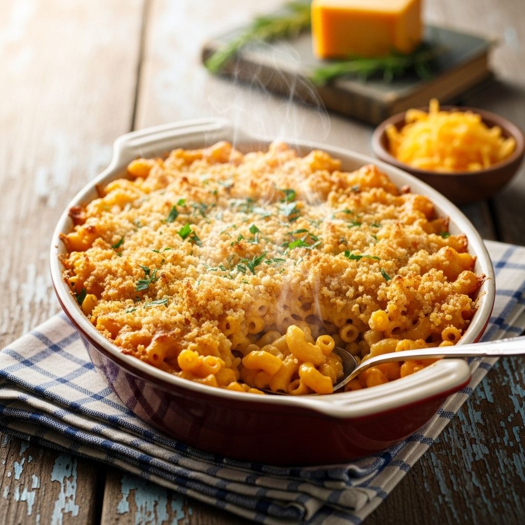 Homemade Baked Mac and Cheese: Grandma’s 4-Ingredient Recipe A family classic that's creamy, comforting, and incredibly easy to make