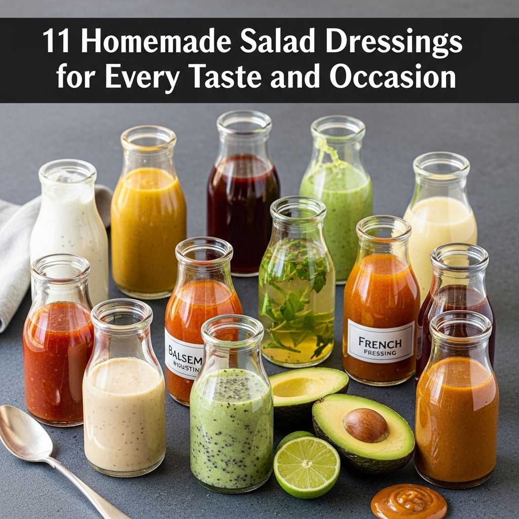 Elevate your salads by making easy, healthy dressings at home—simple recipes full of flavor and nutrition.