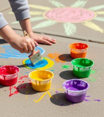 Make vibrant, washable sidewalk chalk paint at home in minutes—a perfect DIY art activity for imaginative, happy kids.
