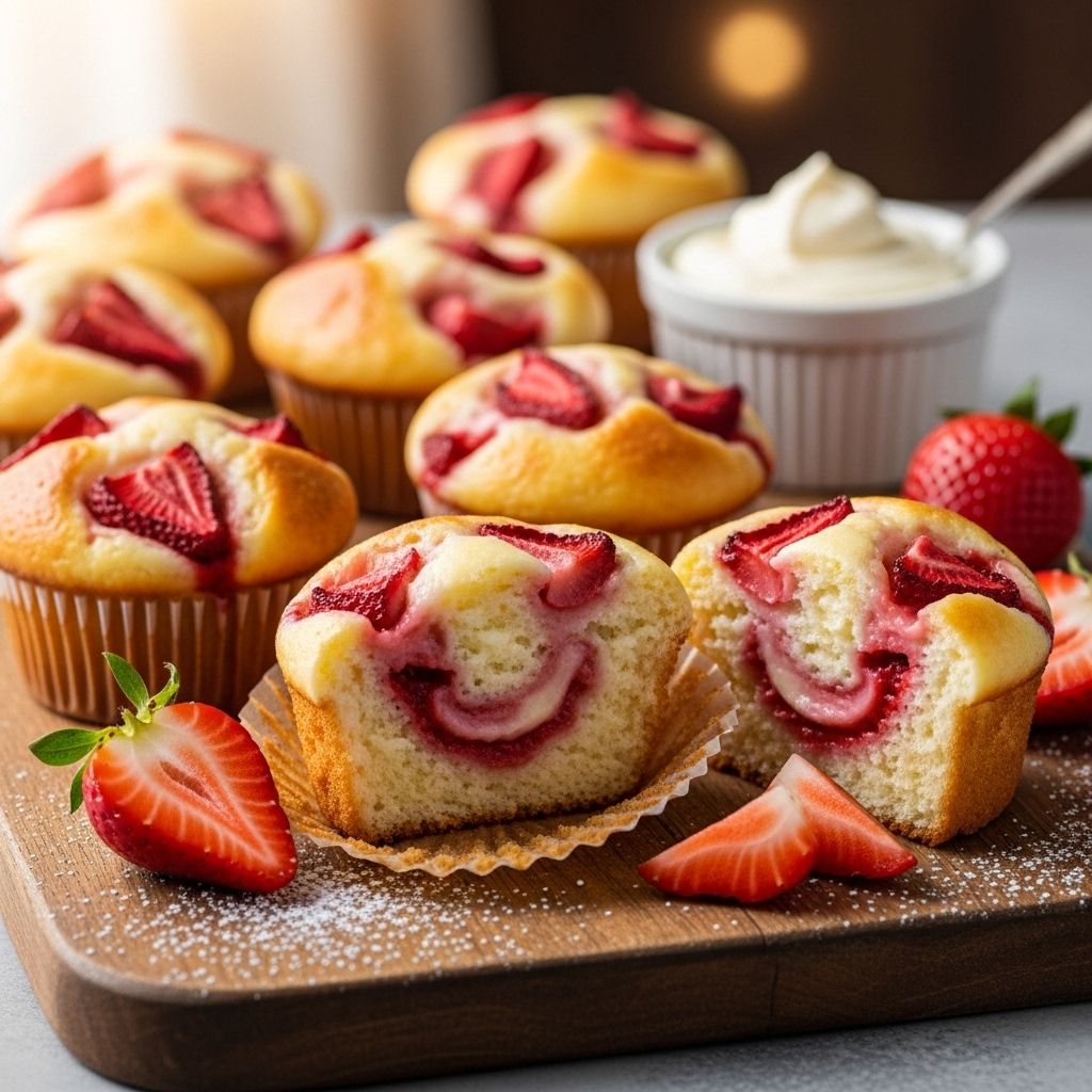 Homemade Strawberry Cheesecake Muffins Delicious Strawberry Cheesecake Muffins Made at Home