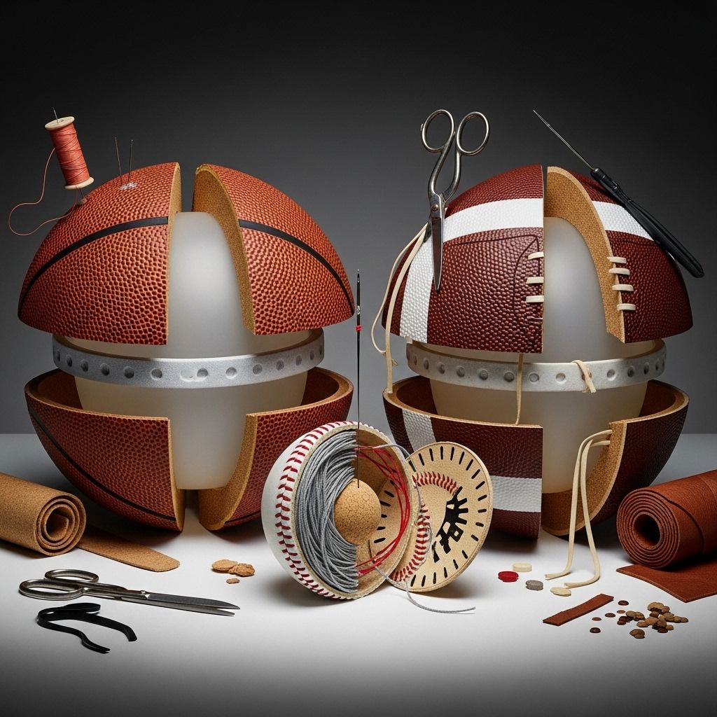 Explore the step-by-step process, materials, and sustainability behind the making of basketballs, baseballs, and footballs.