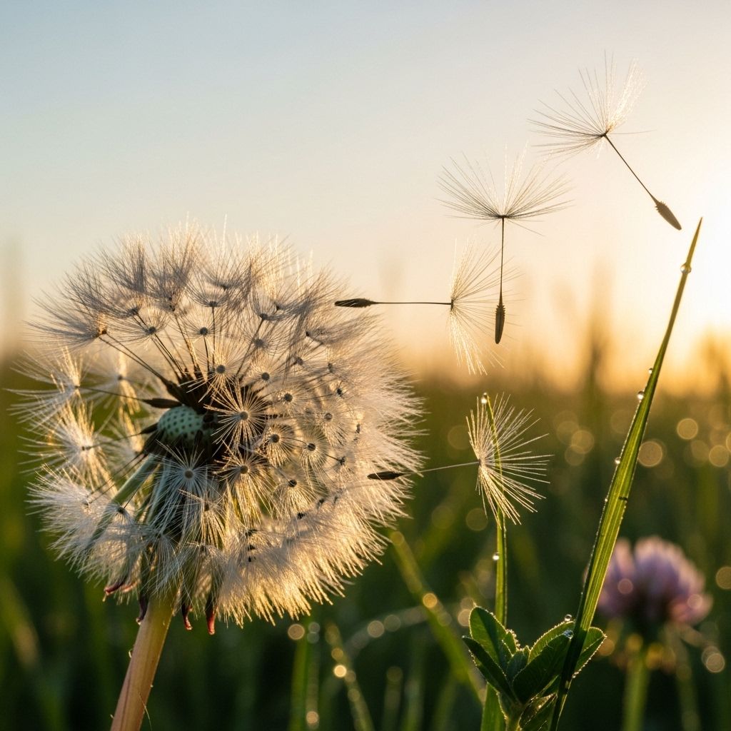 Explore the adaptive strategies dandelions use to sense their environment and optimize seed dispersal for survival.
