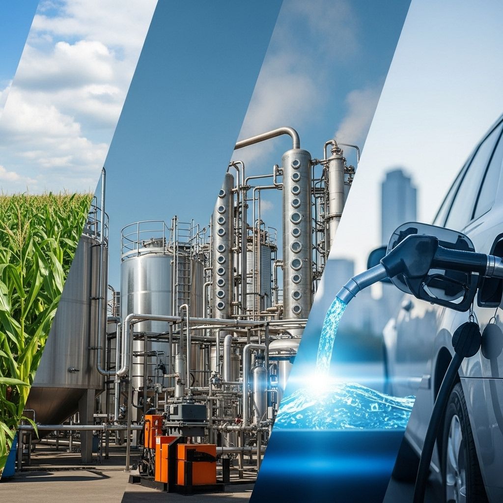 Discover the complete journey of ethanol production from raw corn to biofuel, exploring each scientific step and innovation behind sustainable energy.