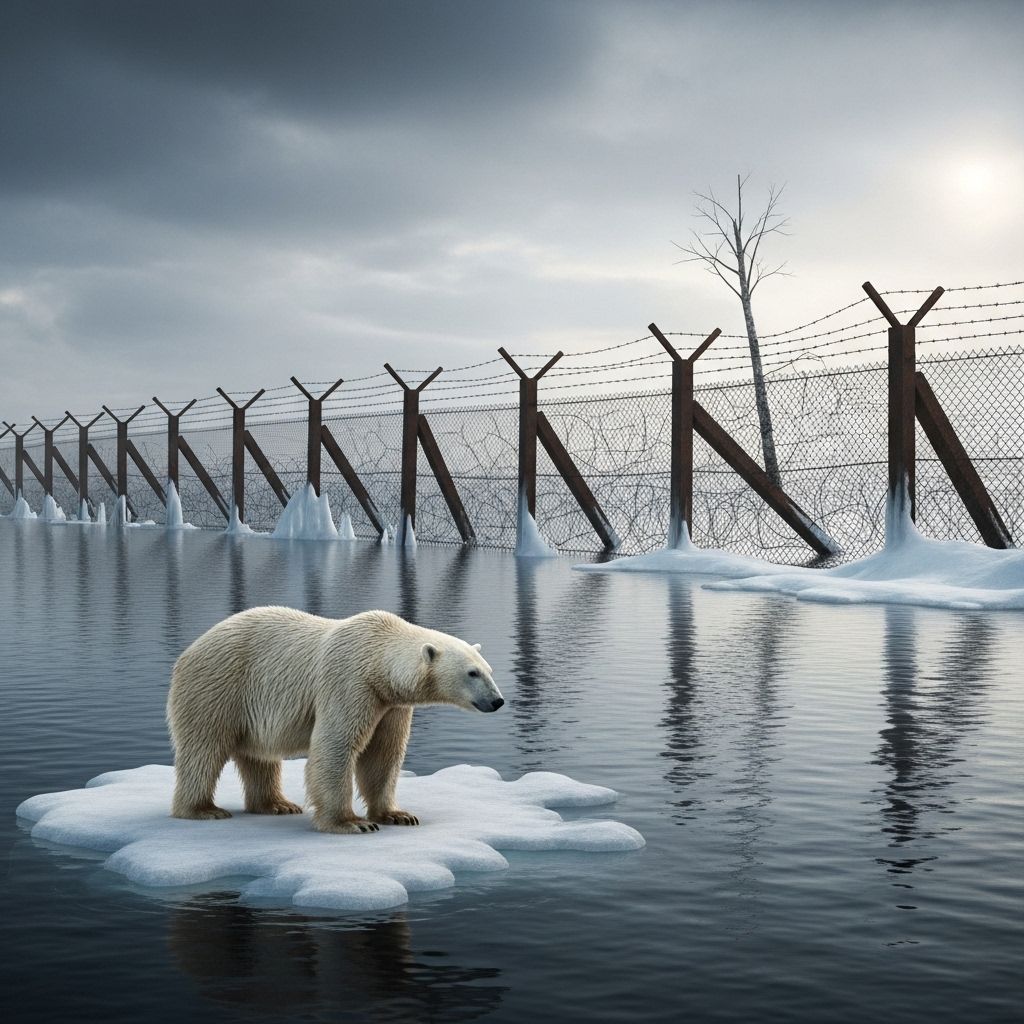 Exploring how borders and climate change pose unique challenges for wildlife and non-human animals fleeing environmental upheaval.