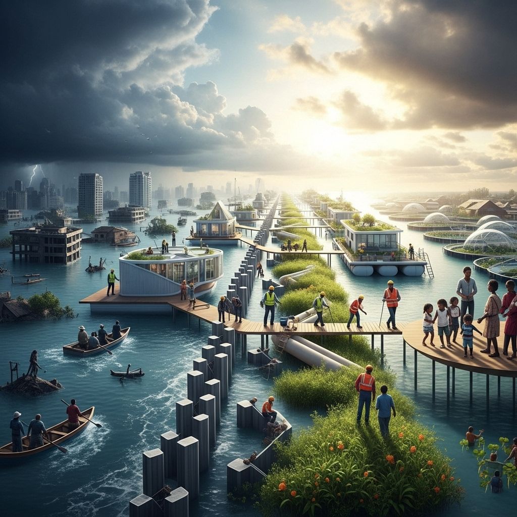 Global nations are deploying innovative and urgent measures to adapt to and survive the advancing threat of rising seas.
