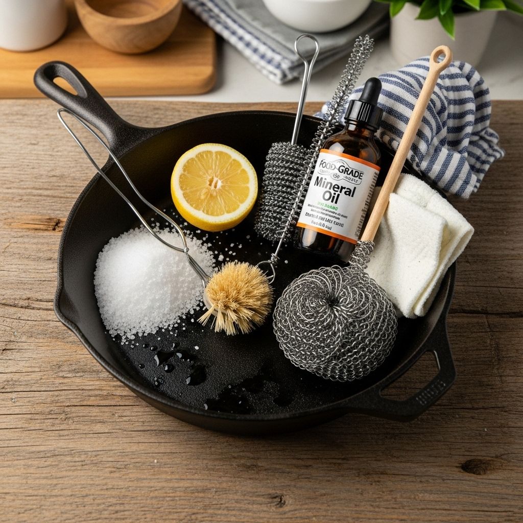 How to Clean a Cast Iron Skillet: Complete Guide to Cleaning, Restoring, and Maintaining Cast Iron Maintain your favorite pan’s seasoning and shine with straightforward upkeep routines.