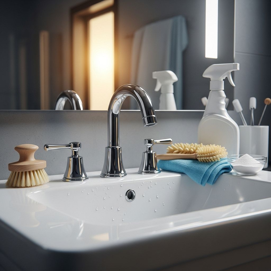 How to Clean a Bathroom Sink: Step-by-Step for Every Material Cleaning hacks that remove soap residue, hard water stains, and protect sink finishes.