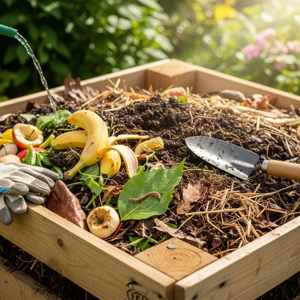 Learn everything you need to start composting at home – from setup to troubleshooting and harvesting nutrient-rich compost.