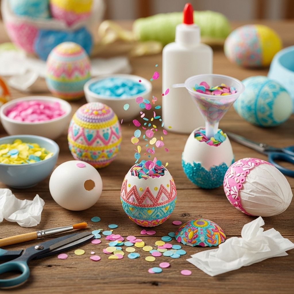 How to Make Festive Confetti Eggs for Easter: A Complete DIY Guide Colorful eggshell confetti bursts add a playful surprise to your spring festivities.