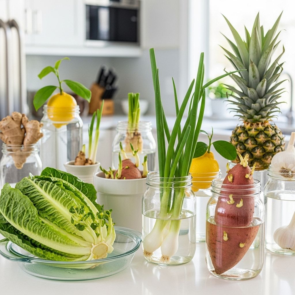 Turn common kitchen scraps into new food plants with these science-backed regrowing techniques for a more sustainable kitchen.