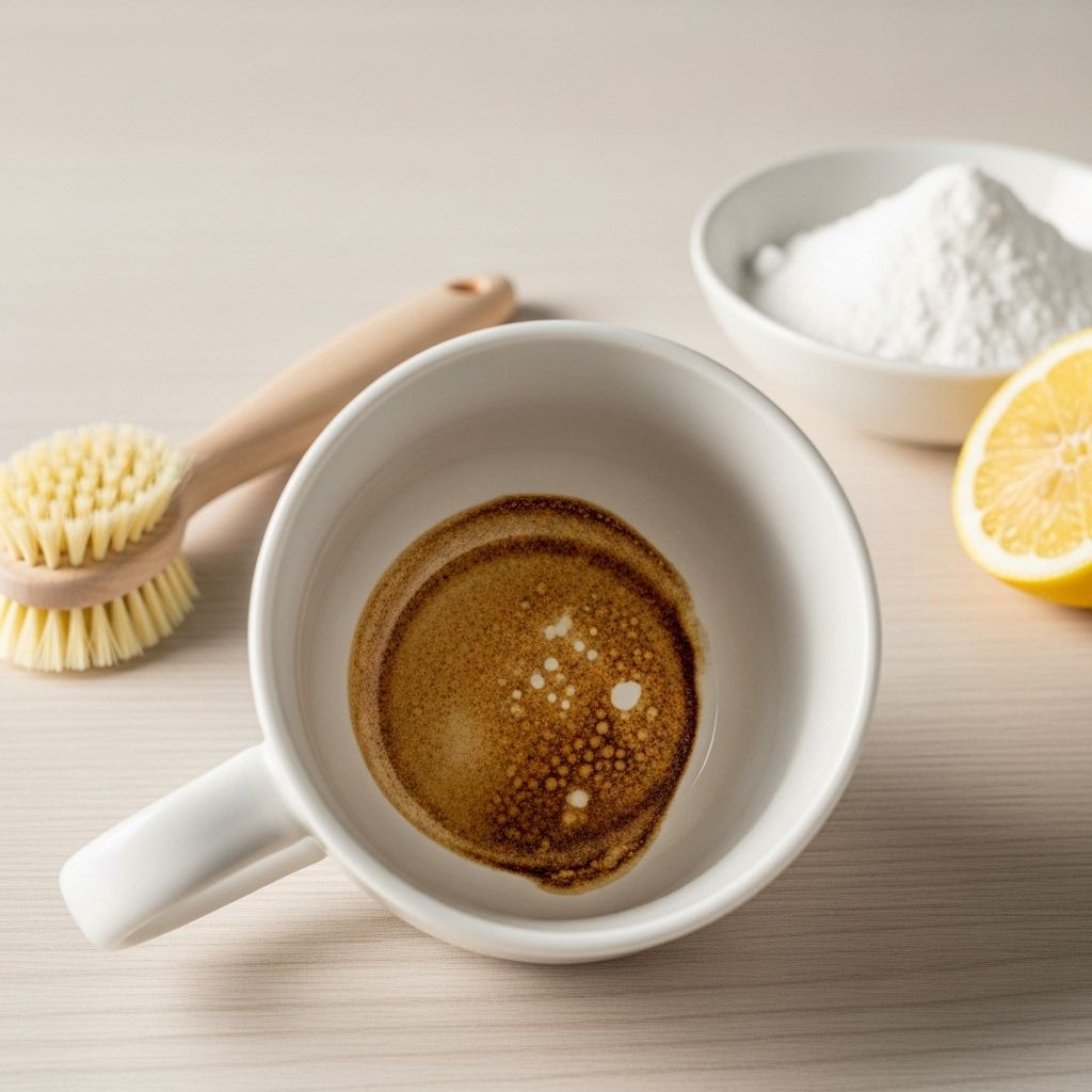 How to Remove Coffee Stains from Mugs: Easy, Effective Cleaning Methods Gentle, everyday ingredients can erase stubborn tannin stains for mugs that shine anew.