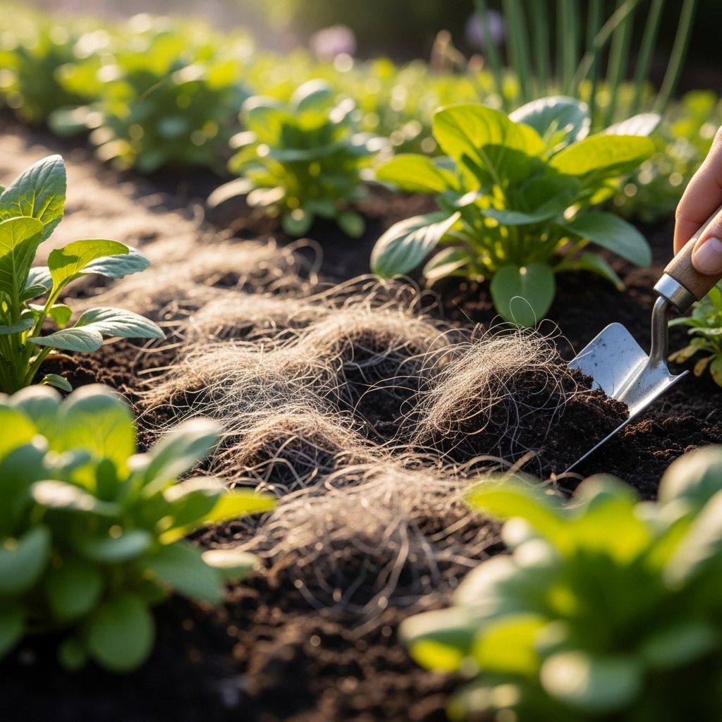 Exploring the science and tradition behind adding human hair to your garden, from composting benefits to pest control strategies.