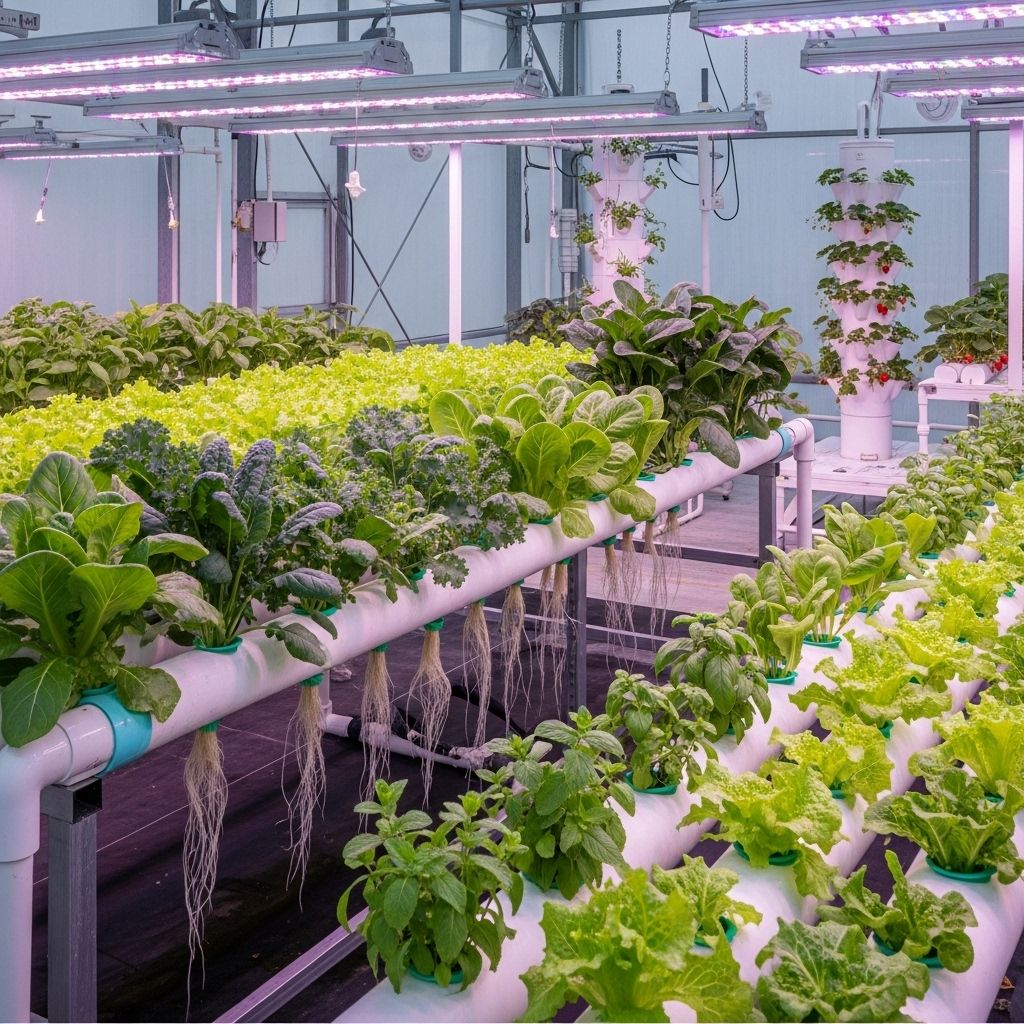 Explore how hydroponics revolutionizes farming with year-round crops, water savings, and sustainability.