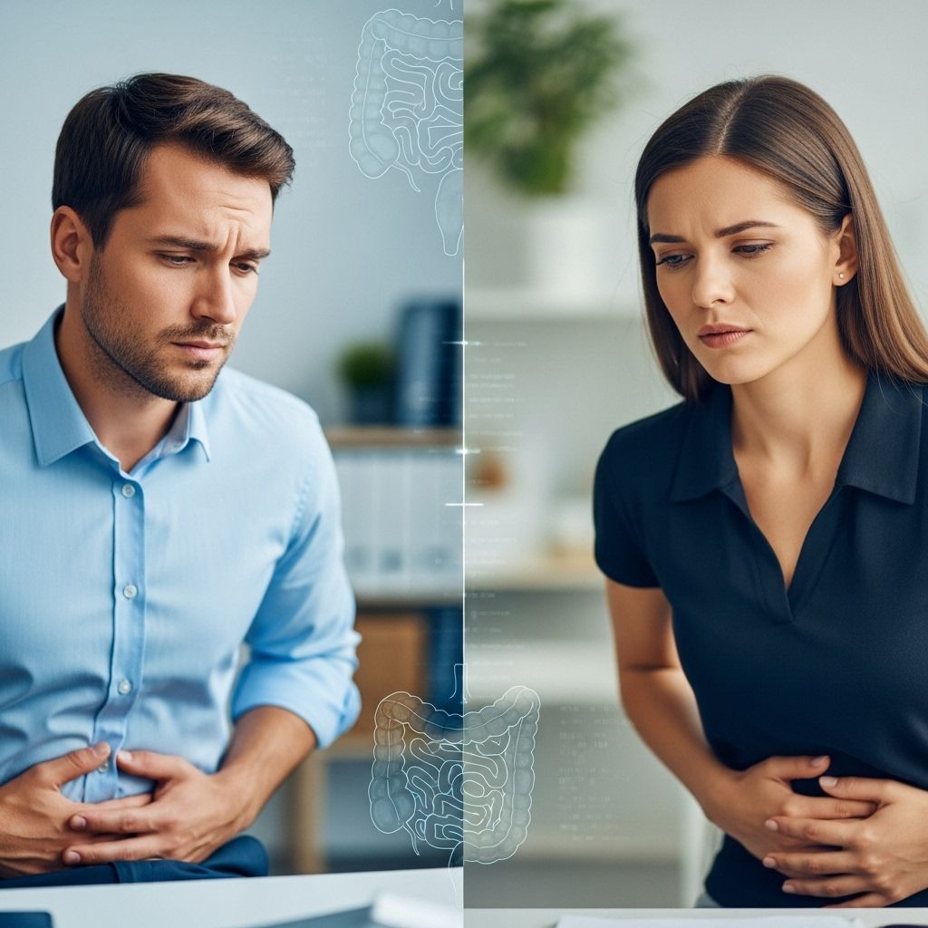 Explore how IBS symptoms differ between men and women, including unique challenges, triggers, and impacts on daily life.