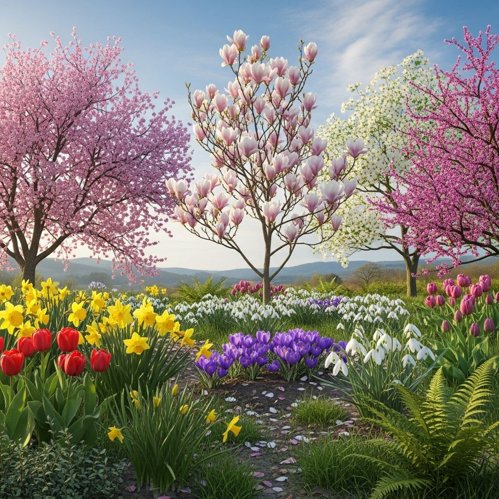 Discover the distinctive plants and trees that signal spring’s arrival, from native wildflowers to blossoming magnolias and resilient cacti.