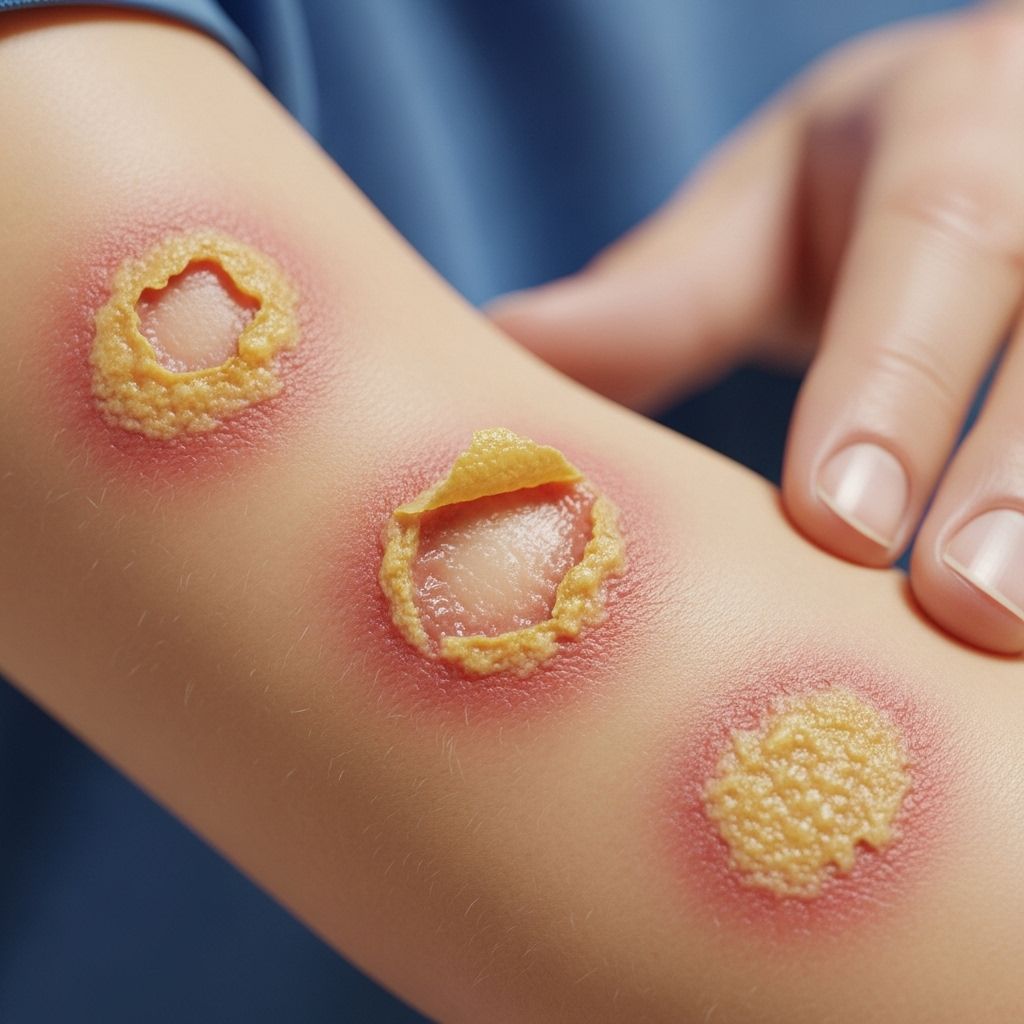 Expert advice on reducing contagion and caring for skin lesions from home.