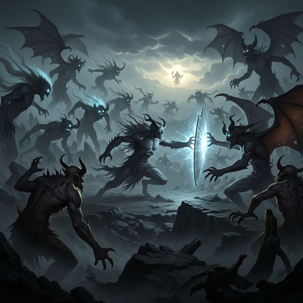 Explore what the Bible teaches about demons: their origins, methods of attack, destiny, and the believer’s role in their judgment.