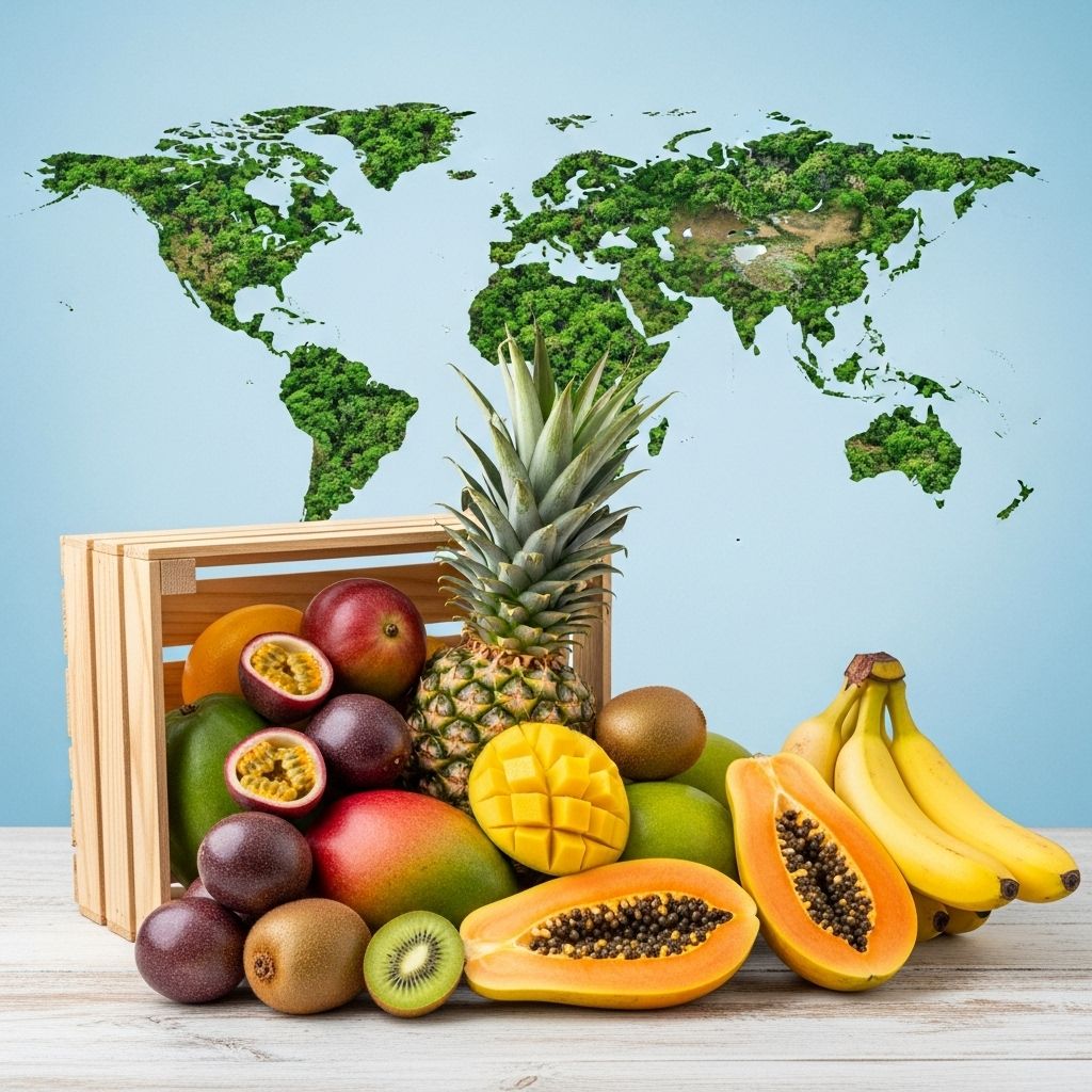 A comprehensive look at the ecological footprint, benefits, and responsible choices surrounding imported tropical fruits.