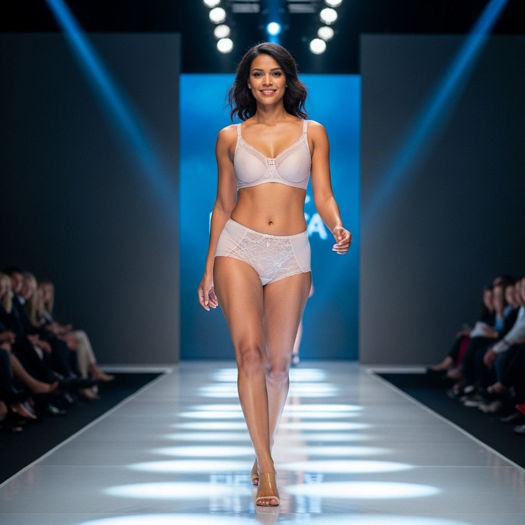 Absorbent underwear meets high fashion in a history-making runway moment, challenging stigma and championing innovative design.