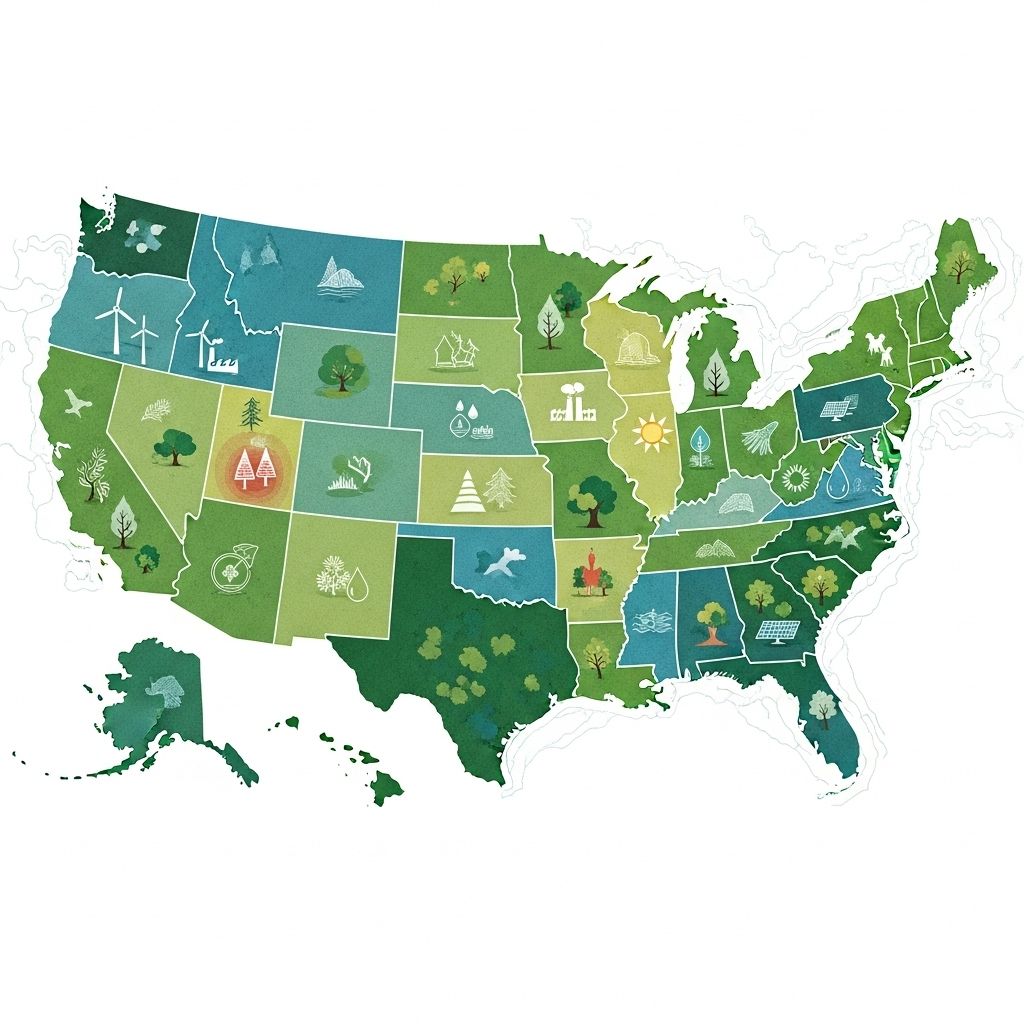 Explore America's diverse environmental data, challenges, and victories—state by state—in this comprehensive infographic-driven guide to the U.S. environment.