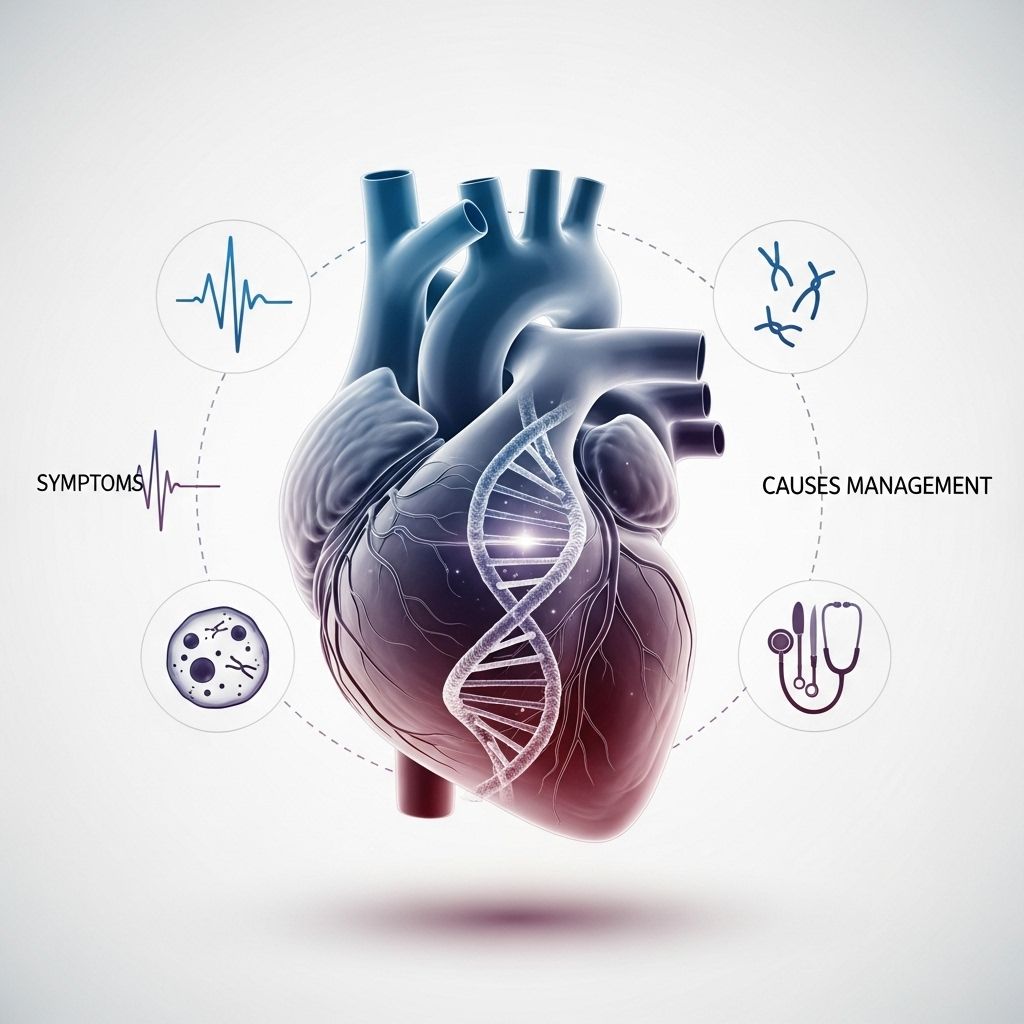 A comprehensive guide to the most common inherited heart diseases, their symptoms, causes, diagnosis, and treatment options.