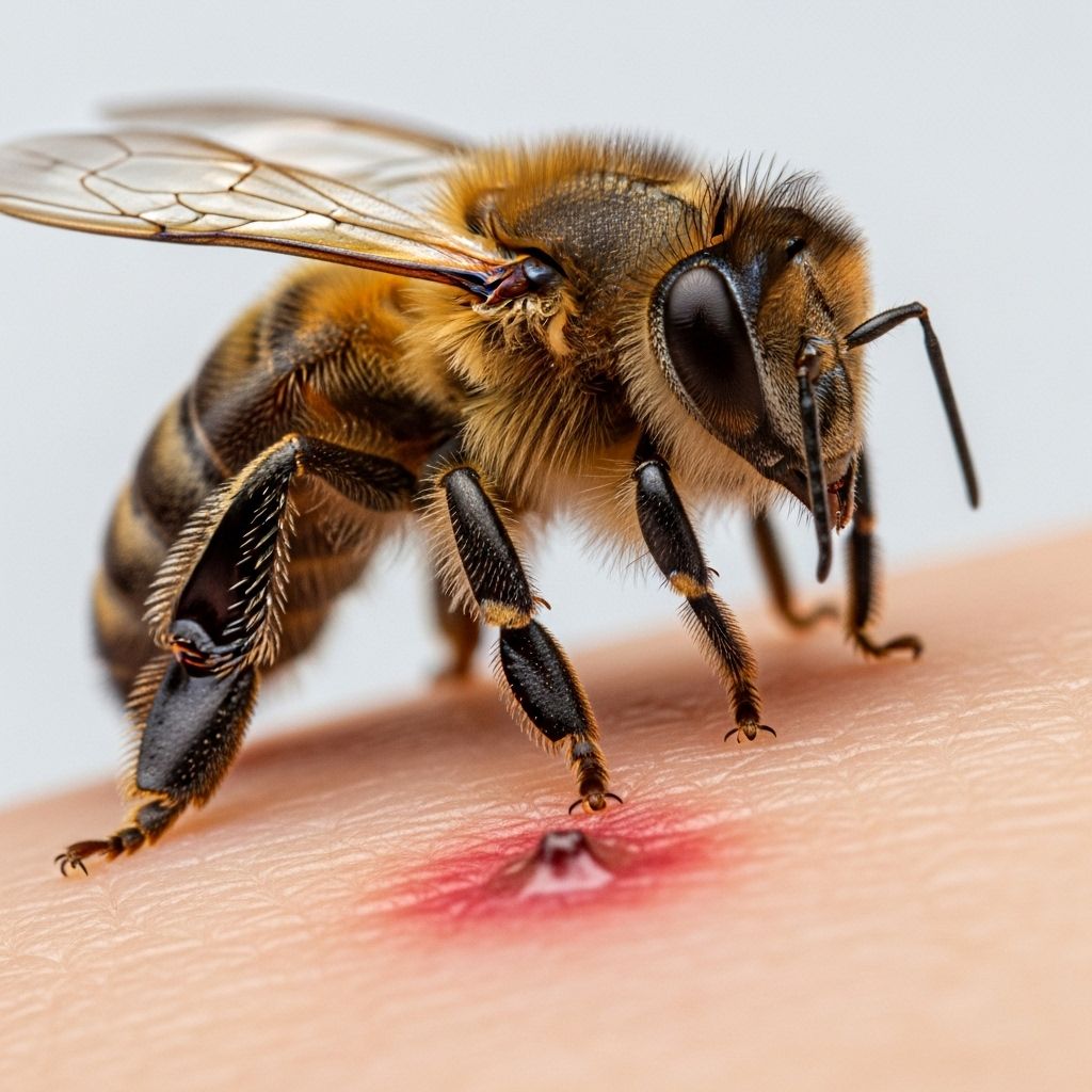 Learn about insect stings, common reactions, who’s at risk for severe allergy, and how to prevent and treat stings effectively.