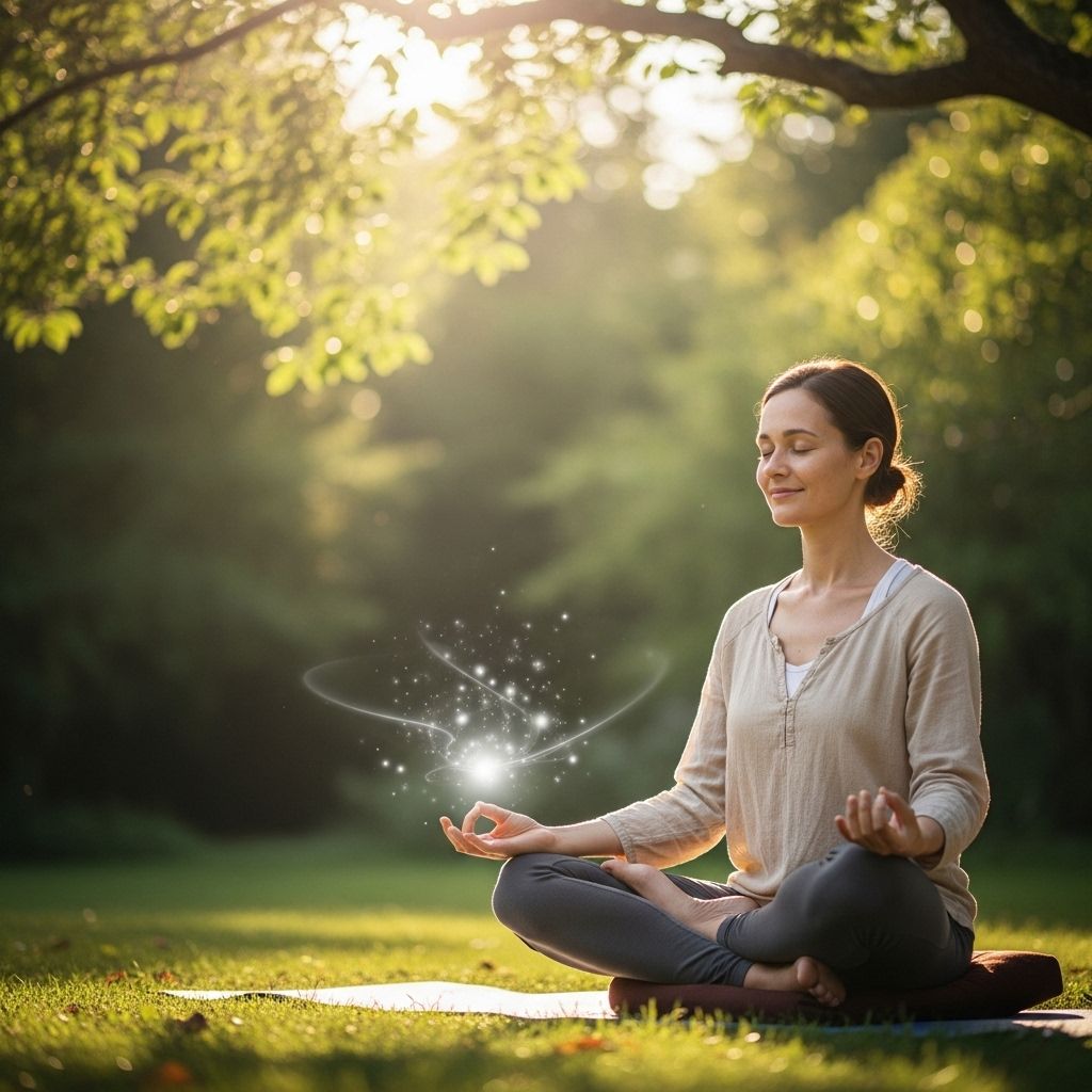 Pairing breathwork with affirming mantras enhances calm focus and inner growth.