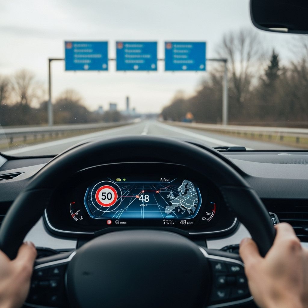 European vehicles adopt Intelligent Speed Assist, aiming to reduce accidents and improve compliance with road speed limits.