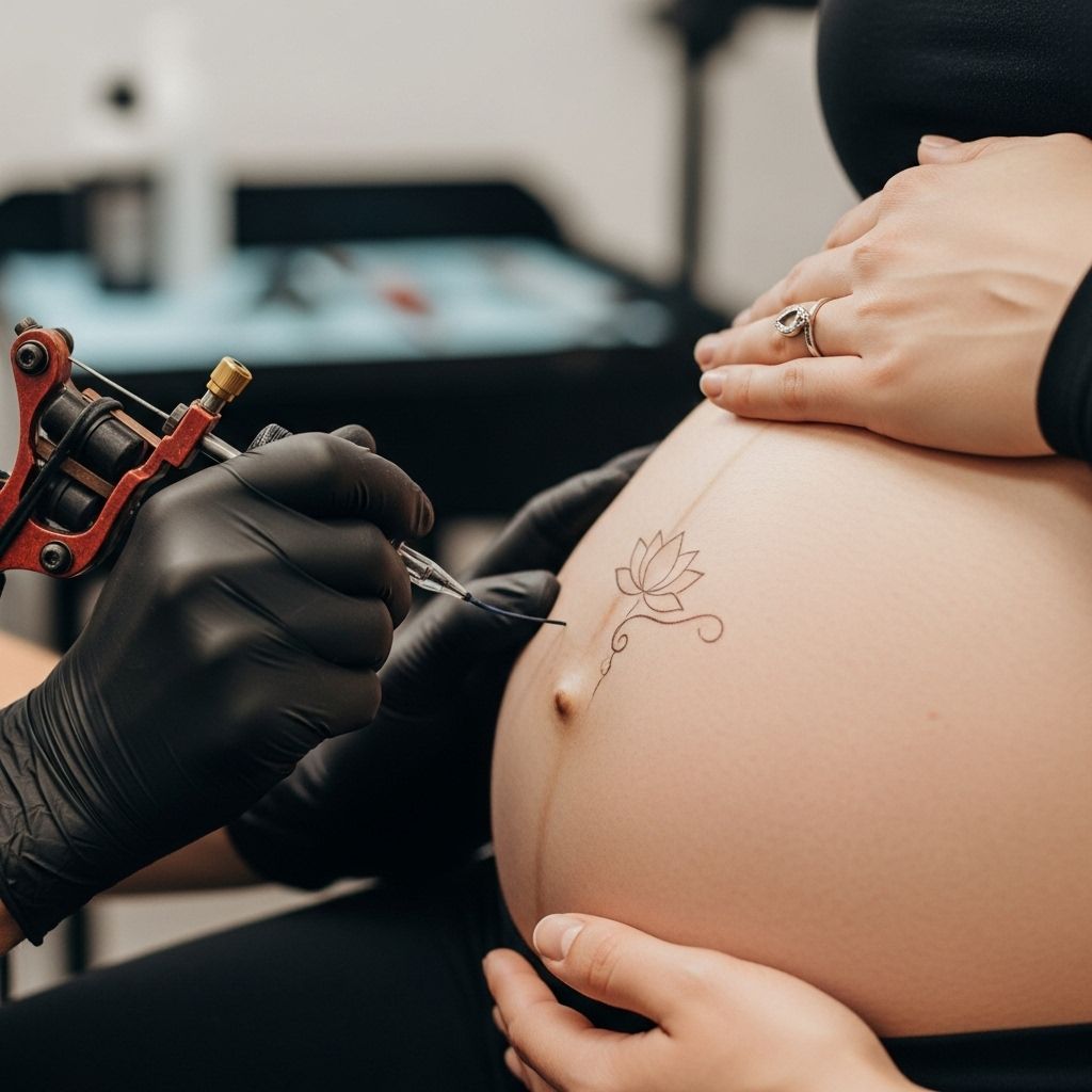 Leading dermatologists and OB-GYNs explain whether it’s safe to get inked while pregnant and what health risks you should know.