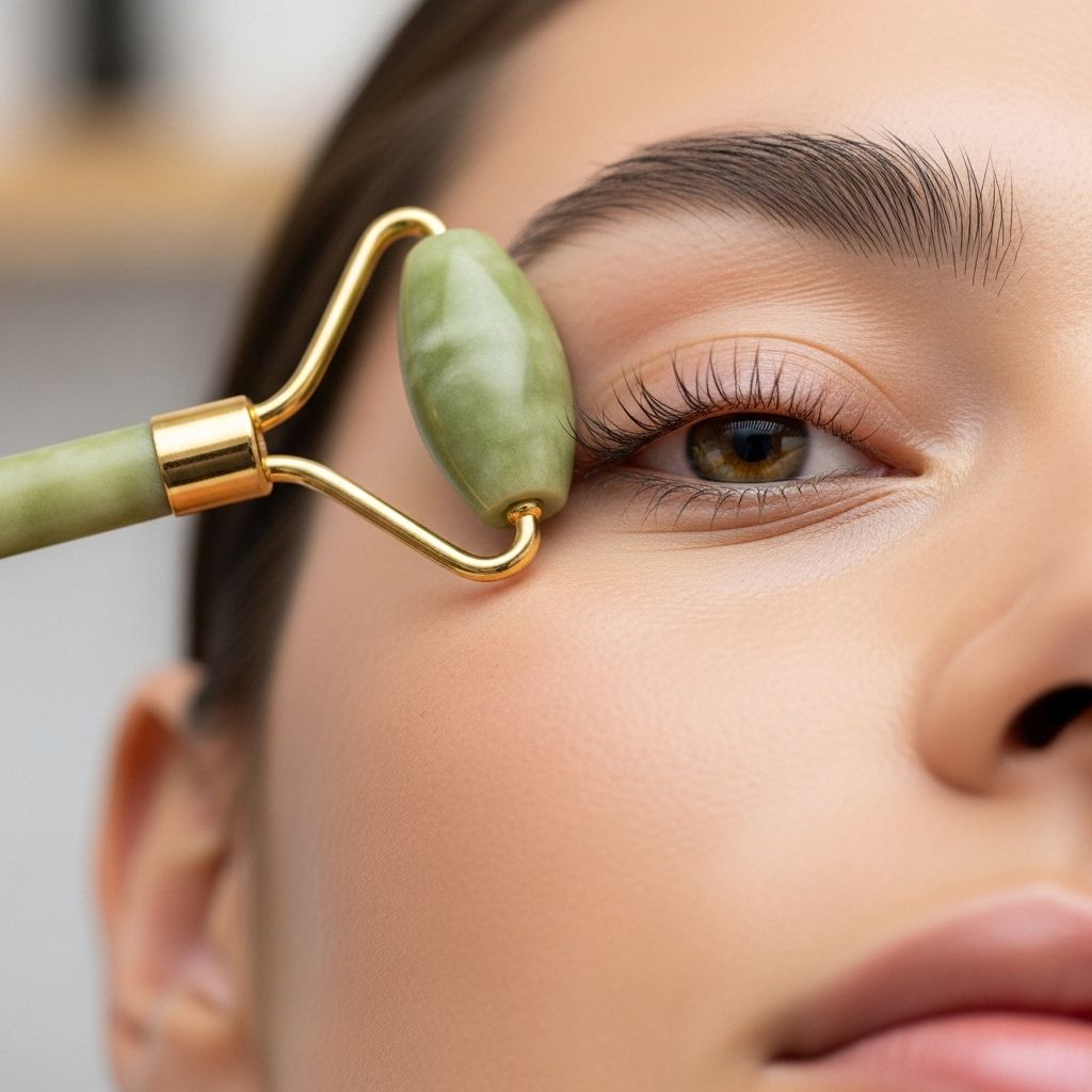Mastering Jade Roller Techniques to Eliminate Dark Circles & Eye Bags: Step-by-Step Dermatologist-Backed Methods A cooling beauty ritual that drains excess fluid and rejuvenates the delicate eye area.